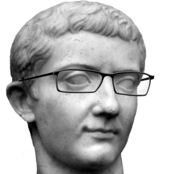 Tib3rius — bust of the Roman emperor Tiberius with black-framed glasses, his public avatar