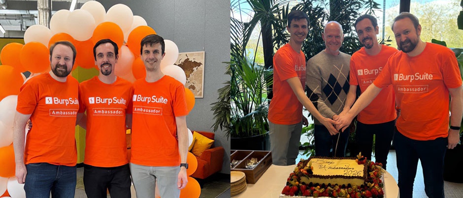 The inaugural Burp Ambassador cohort at PortSwigger HQ, Knutsford, April 2026