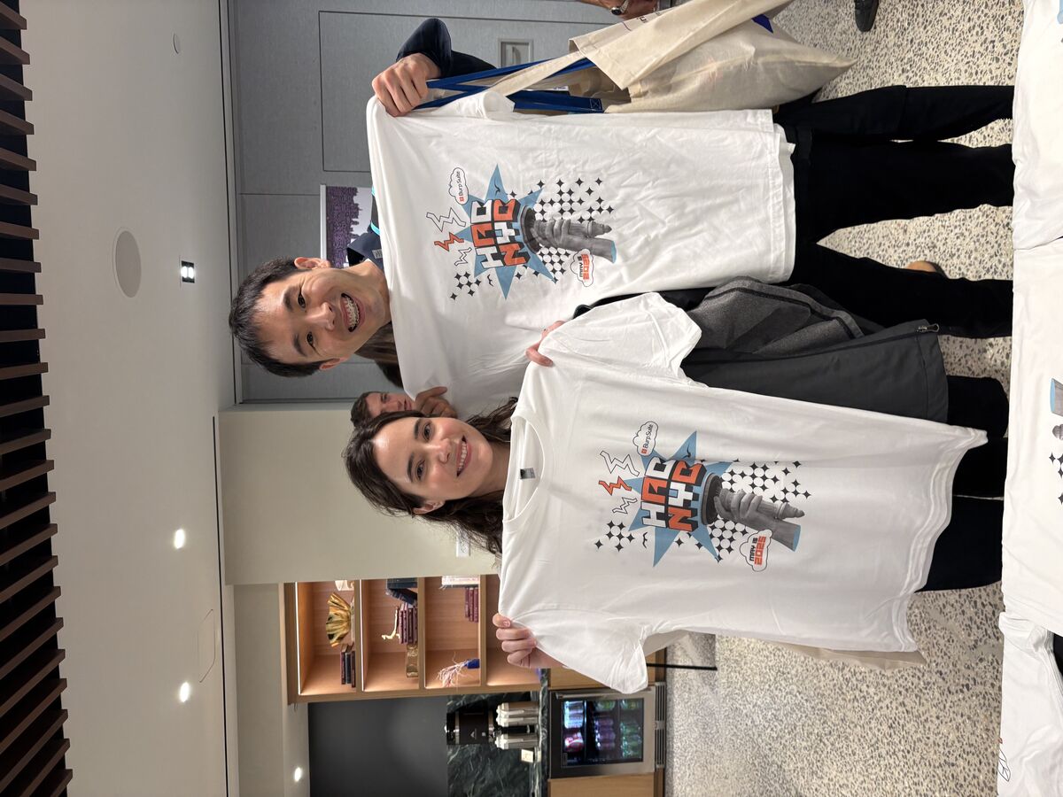Attendees at HAC NYC with event merch