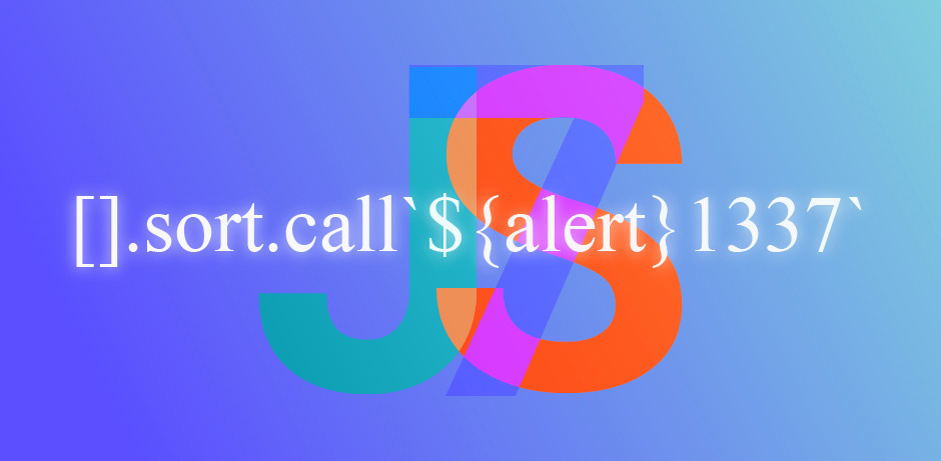 JavaScript code with a gradient background